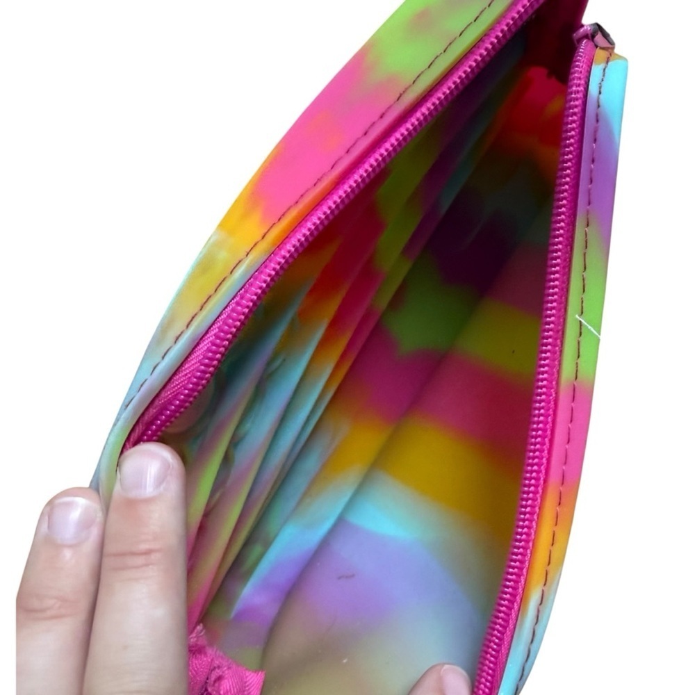 4/$25 Iscream Rainbow Tie Dye Pop It Popper Pencil Case Fidget Zip Pouch - Picture 10 of 10